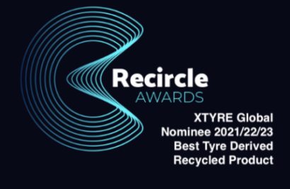 Recircle Awards XTYRE Global Nominee 2021-22-23 Best Tyre Derived Recycled Product