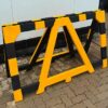 Traffic Barrier - Stack to A Frame Recycled rubber traffic barrier made from upcycled waste tyres by XtyreGlobal